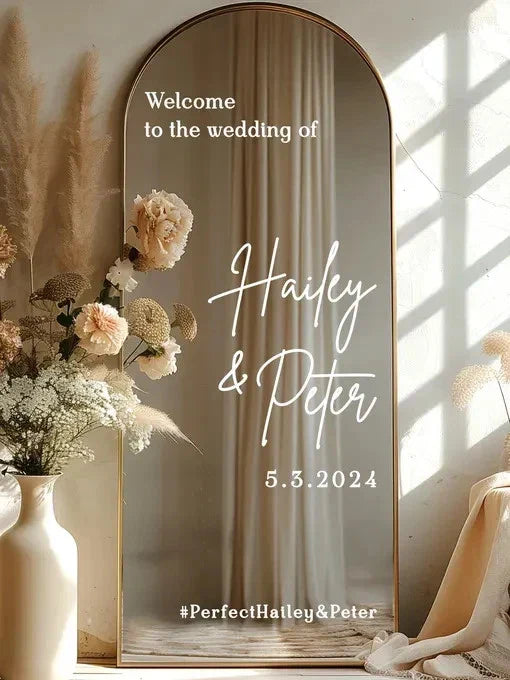 Wedding Stickers & Vinyl Decals | Bridal Party & Custom Names