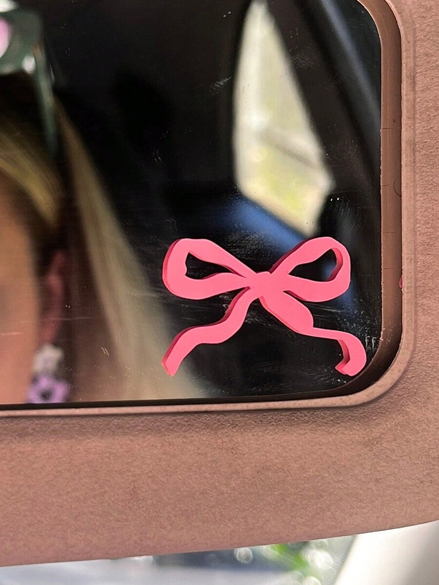 2" Car Girl Mini Bow Set – Cute Vinyl Mirror Bows set of 2