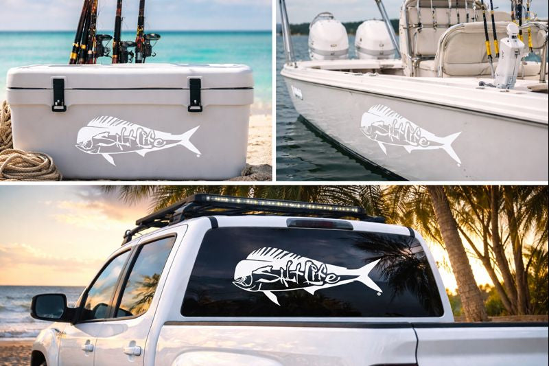 Salt Life–Style Vinyl Decal – 5 Inch White – Waterproof Coastal Car Sticker