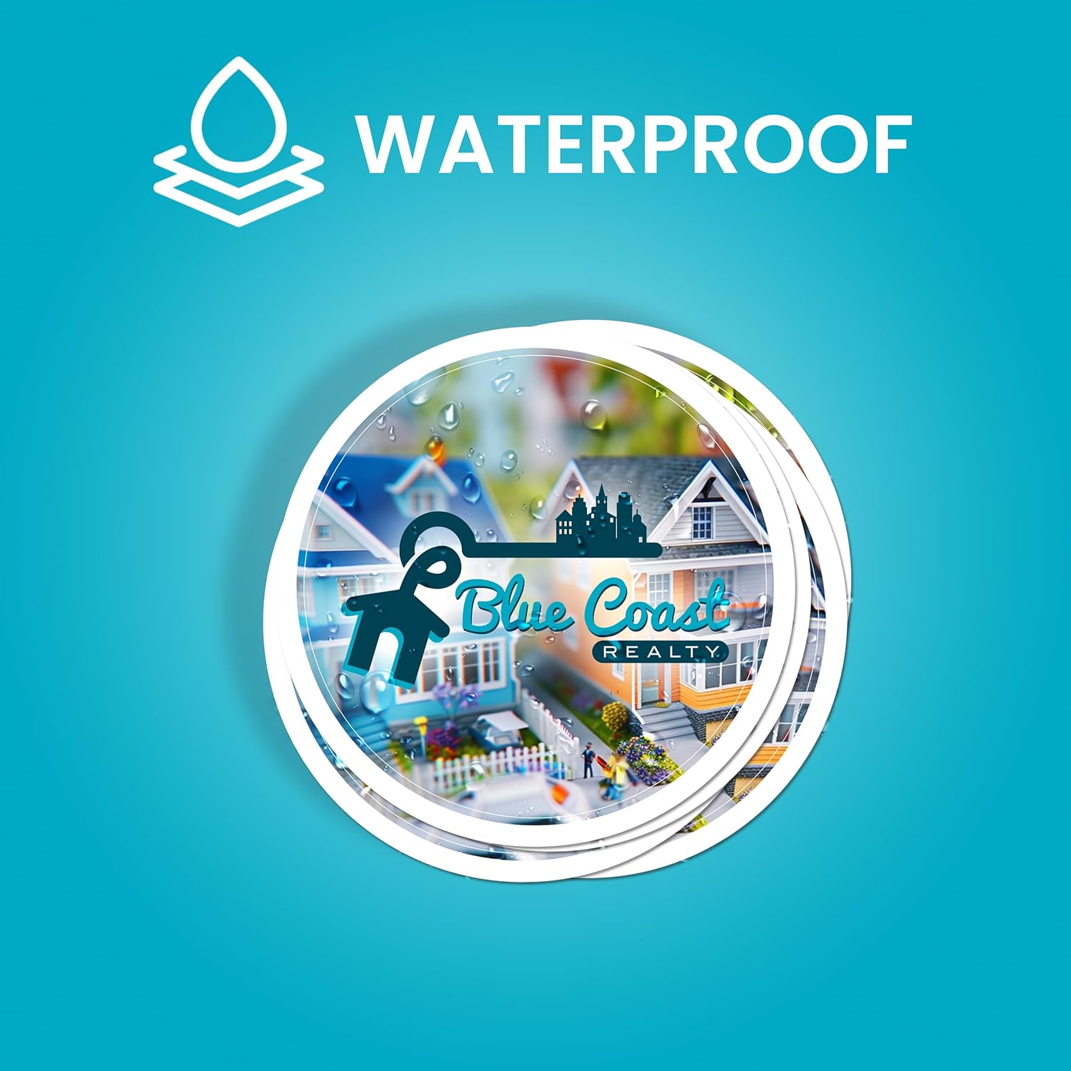 ✨ 2” Custom Logo Sticker Sheet Pack – 50 Waterproof Business Logo Stickers – Full Color – Sticky Chix ✨