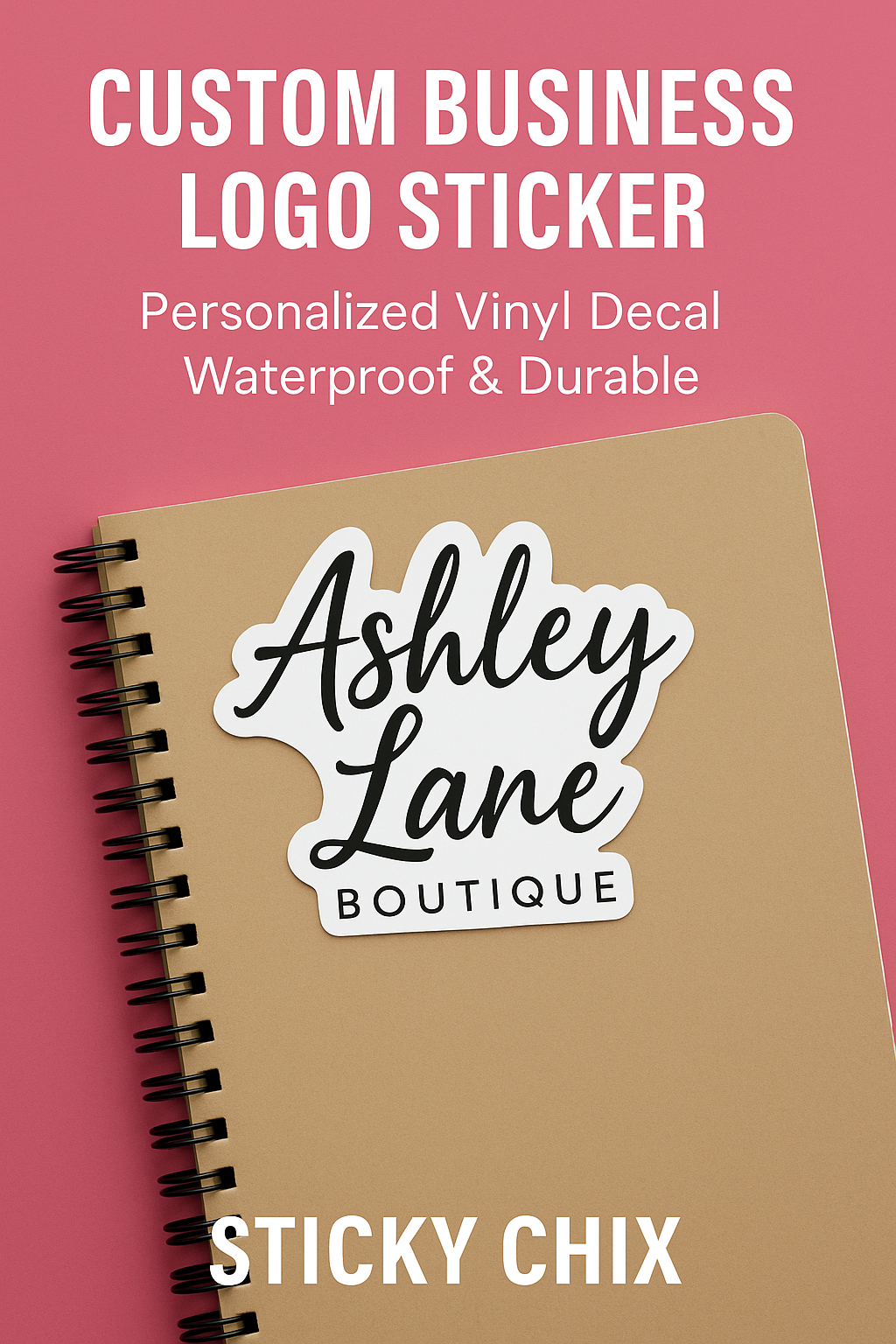 ✨ 3" Custom Business Logo Stickers (25-Pack) – Personalized Vinyl Decals for Small Businesses – Waterproof & Durable – Any Color – Sticky Chix ✨