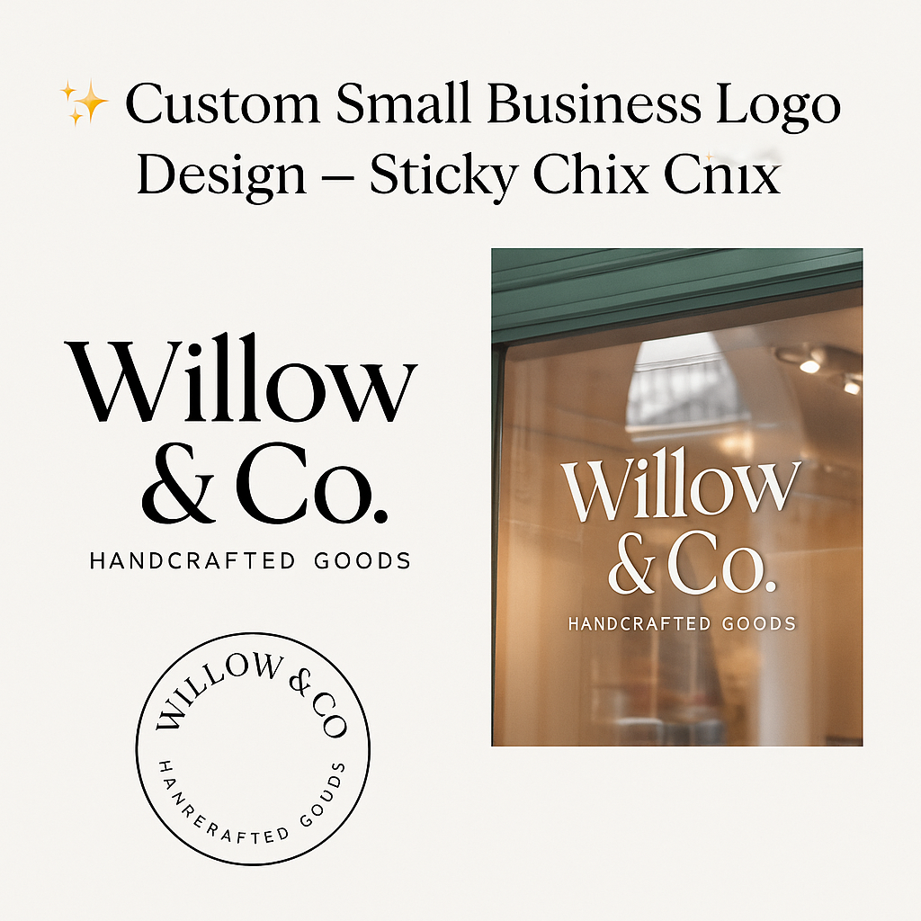 ✨ Custom Business Logo Design – Modern, Aesthetic, Bold Logos for Small Brands – Sticky Chix ✨