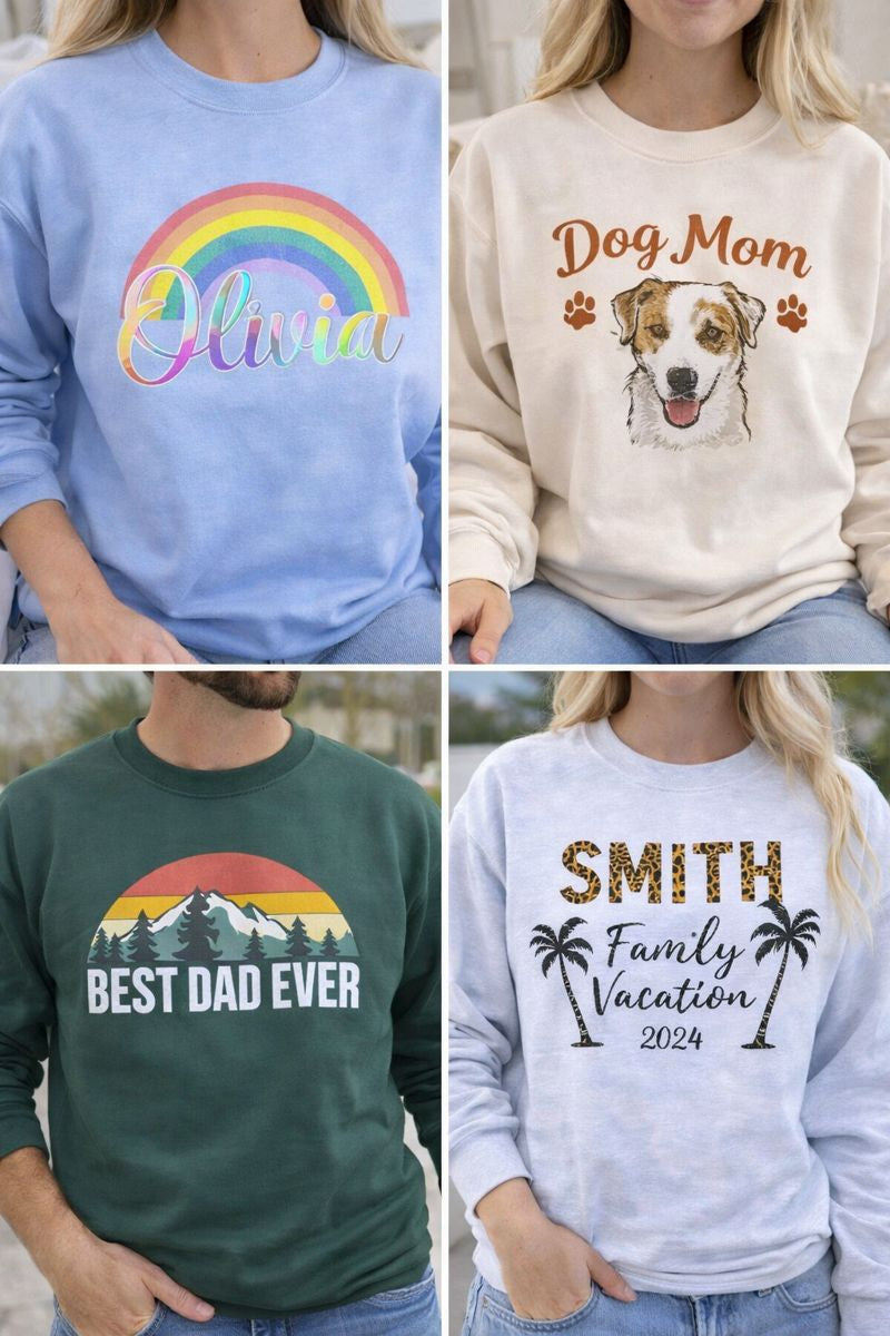 Custom Sweatshirt – Any Design • Any Image • Personalized Hoodie • Upload Your Photo or Artwork