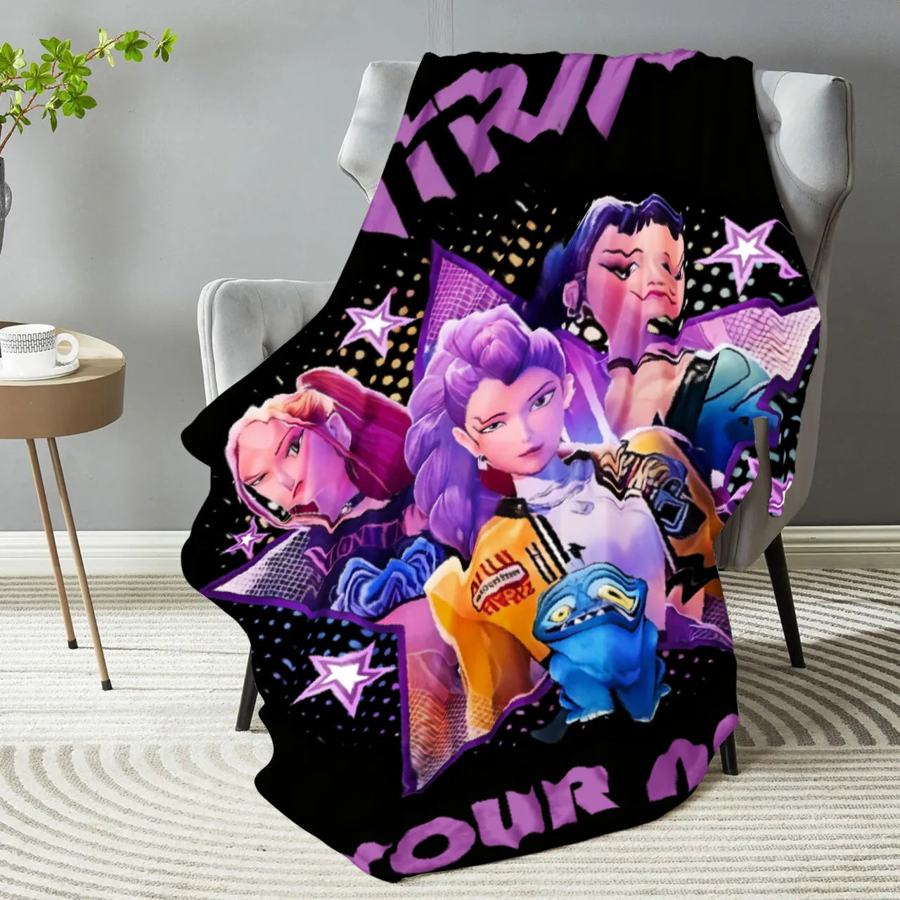 Custom KPop Demon Hunters Blanket with name