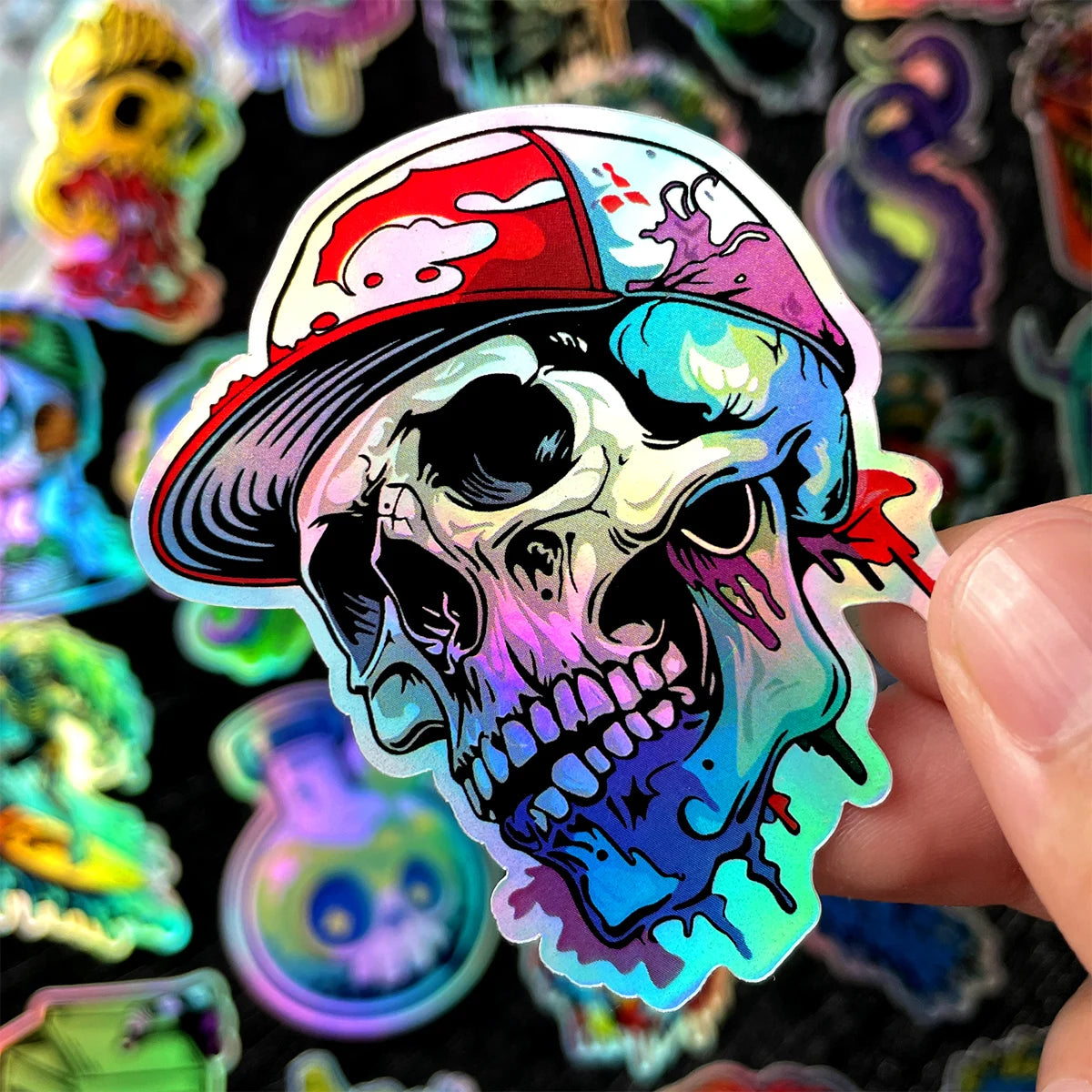 Holo Horror Moto Stickers