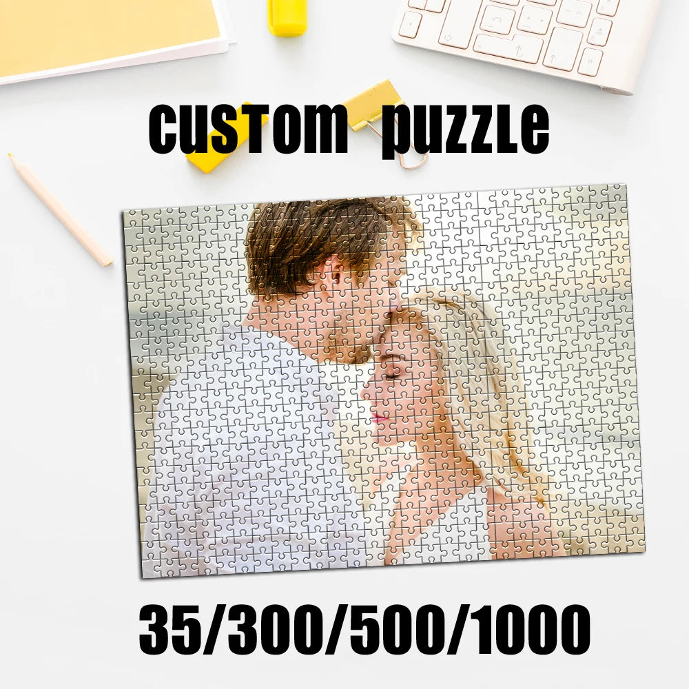 Custom Photo Puzzle Memory Set