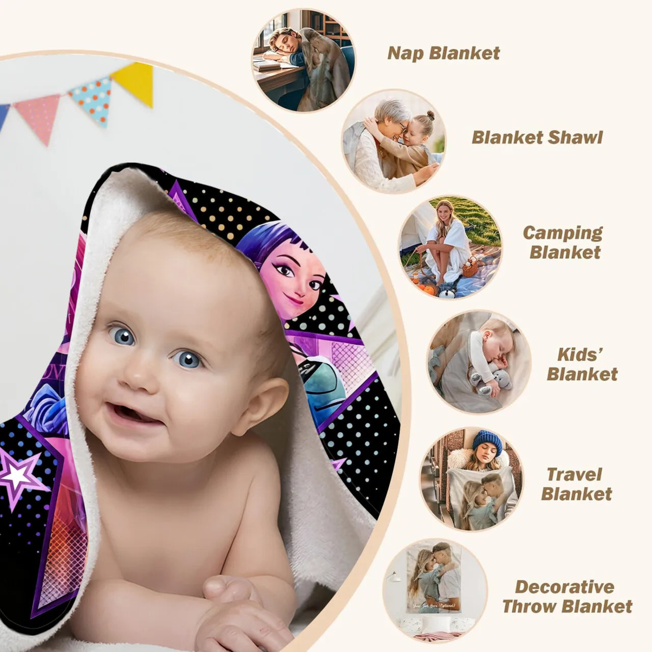 Custom KPop Demon Hunters Blanket with name