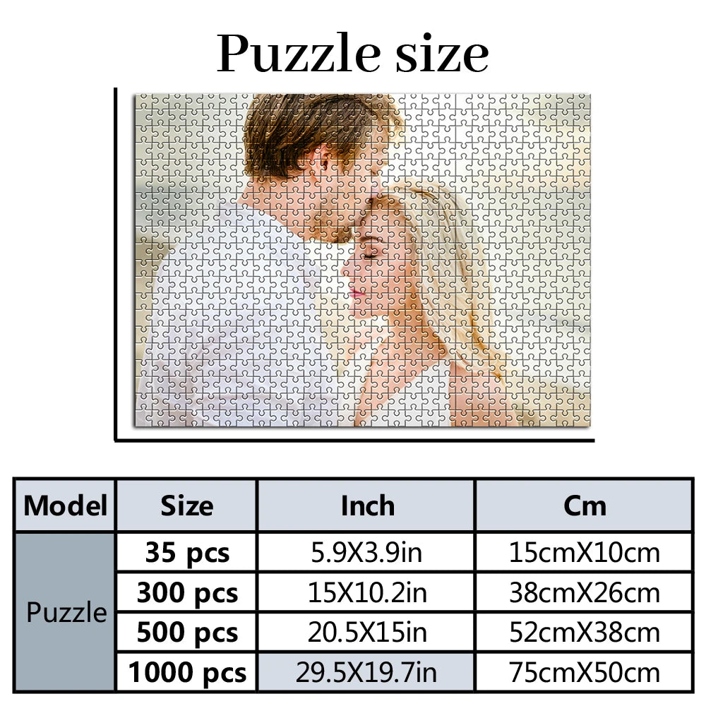 Custom Photo Puzzle Memory Set