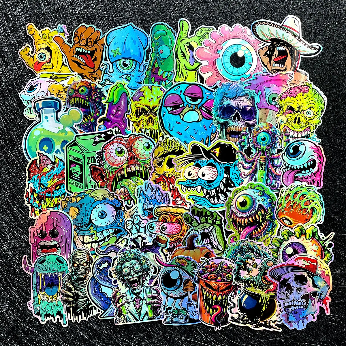 Holo Horror Moto Stickers