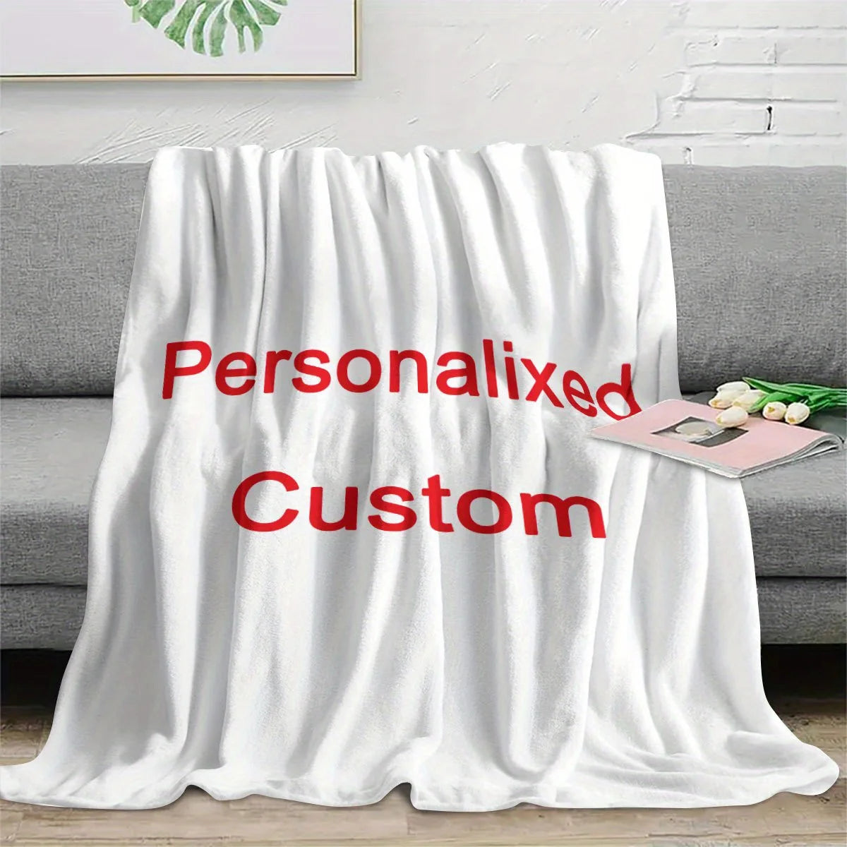 Personalized Photo Flannel Blanket Cozy