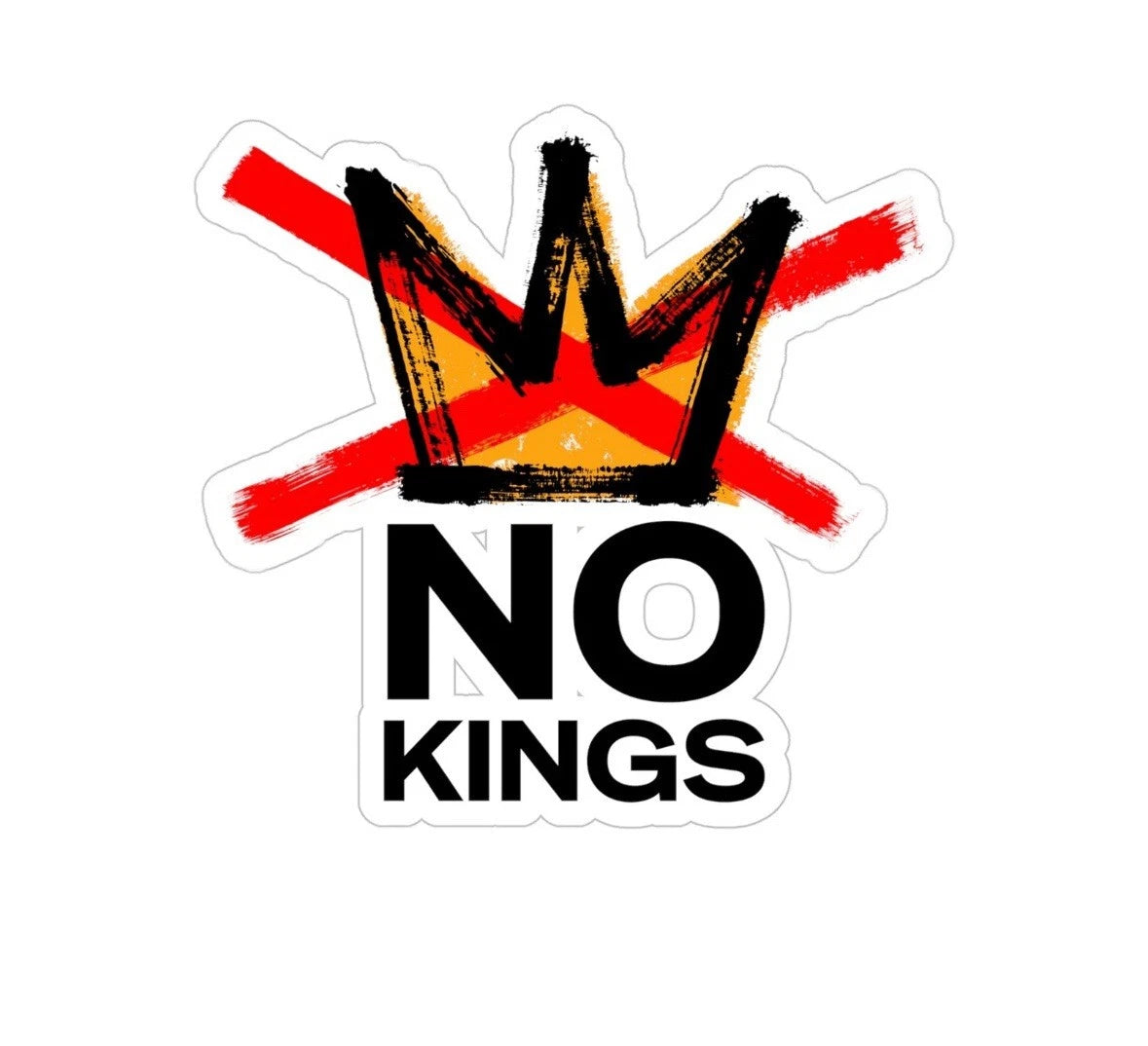 ✨ 3.5” USA “NO KINGS” Vinyl Sticker – Die Cut Patriotic Decal – Waterproof – Any Color – Sticky Chix ✨