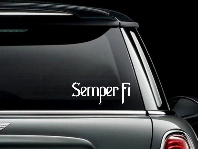 ✨ 7" Marine Corps Semper Fi Vinyl Decal – USMC Car/Truck Window Sticker – Any Color – Sticky Chix ✨