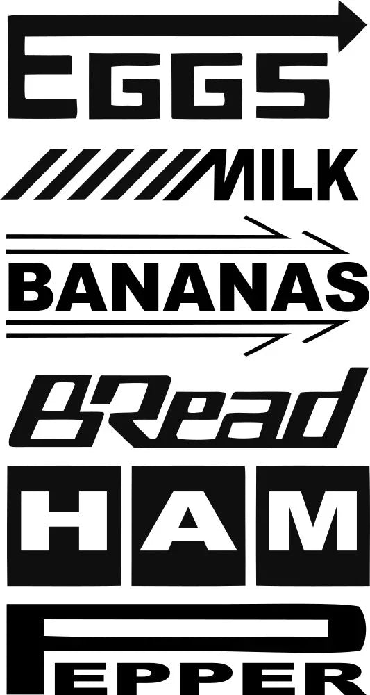 ✨ 7" Grocery Getter Vinyl Decal – Funny Eggs/Milk/Bananas List Sticker – JDM Car Window – Any Color – Sticky Chix ✨