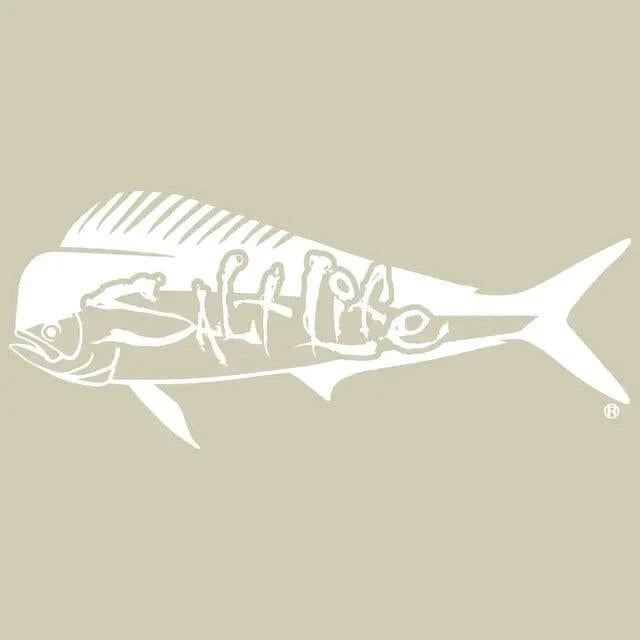 Salt Life–Style Vinyl Decal – 5 Inch White – Waterproof Coastal Car Sticker