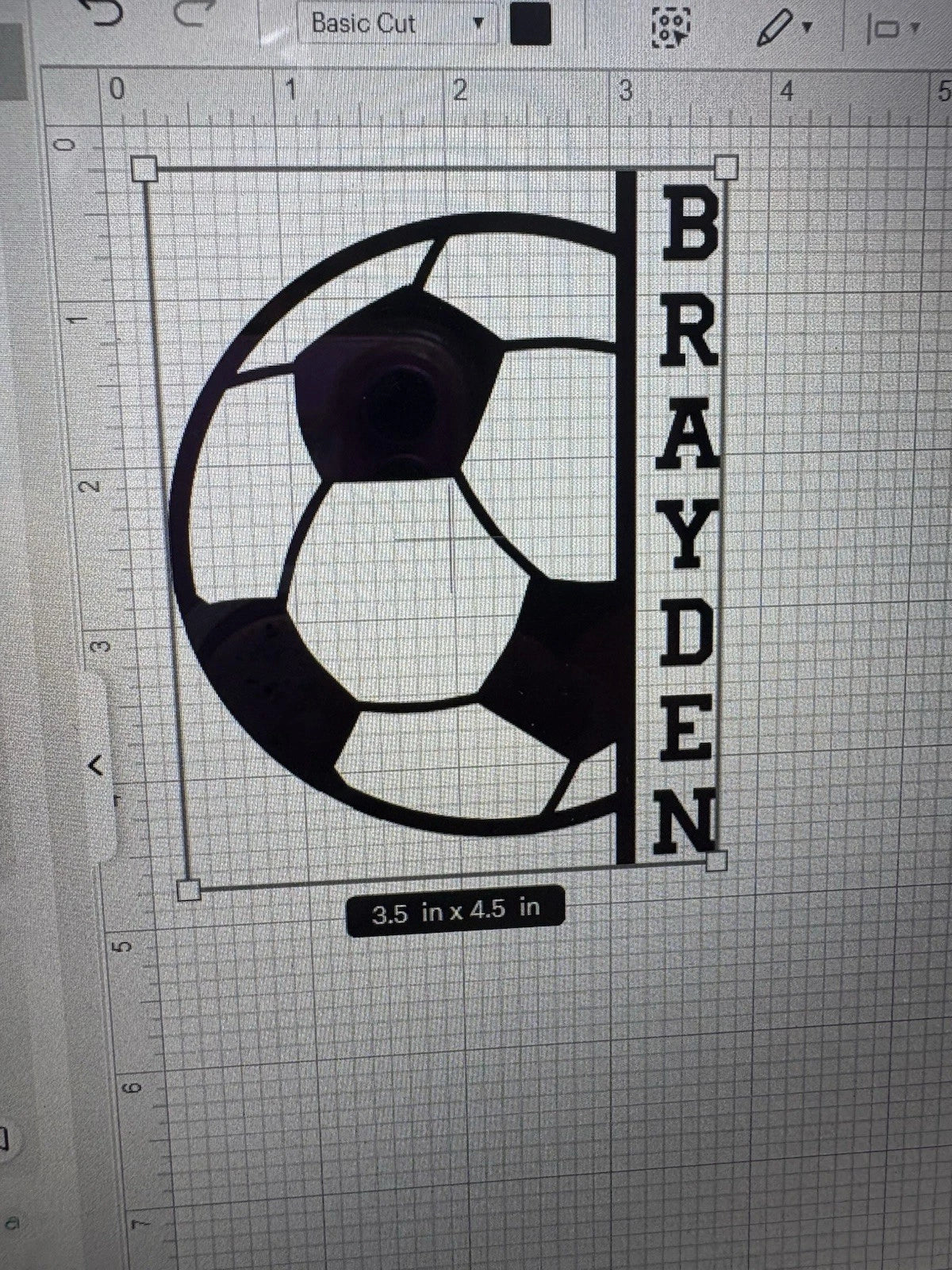 ✨ Custom Sports Name Vinyl Decal – Personalized Soccer Sticker – 3.5x4.5" – Any Color – Sticky Chix ✨