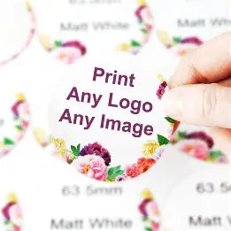 ✨ Custom Logo Sticker – Upload Any Image – Full Color Round 3" Vinyl Decal – Sticky Chix ✨